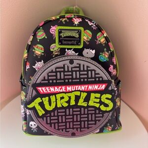 Loungefly Nickelodeon Teenage Mutant Ninja Turtles Sewer Cap AOP Mini Backpack